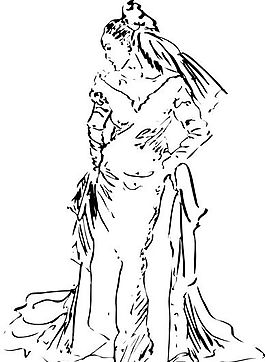 矢量女性 線條藝術(shù) 矢量 EPS格式_0032