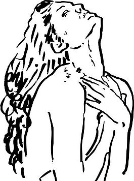 矢量女性 線條藝術(shù) 矢量 EPS格式_0012