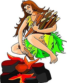 遠(yuǎn)古人物 猿猴時(shí)代 矢量 EPS格式_0050