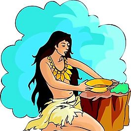 遠(yuǎn)古人物 猿猴時(shí)代 矢量 EPS格式_0048