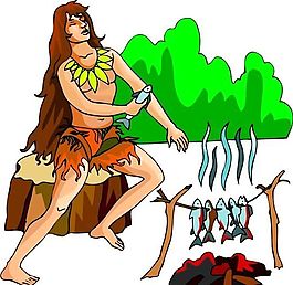 遠(yuǎn)古人物 猿猴時(shí)代 矢量 EPS格式_0047