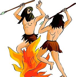 遠(yuǎn)古人物 猿猴時(shí)代 矢量 EPS格式_0037