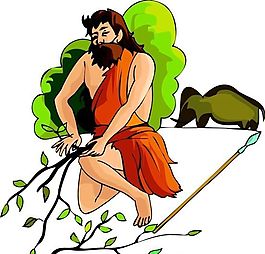 遠(yuǎn)古人物 猿猴時(shí)代 矢量 EPS格式_0030