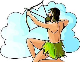 遠(yuǎn)古人物 猿猴時(shí)代 矢量 EPS格式_0029