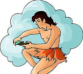 遠(yuǎn)古人物 猿猴時(shí)代 矢量 EPS格式_0014