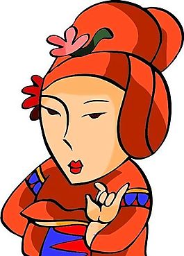 古代人物 卡通漫畫 矢量素材 AI格式_0010