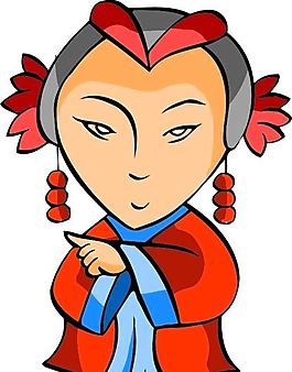 古代人物 卡通漫畫(huà) 矢量素材 AI格式_0008