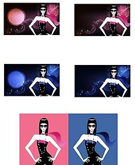 矢量美女 AI源文件_0001