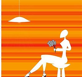 抽象女性矢量素材 eps格式_01