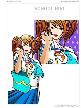 矢量少女素材