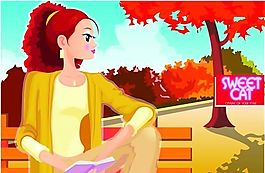 時(shí)尚女性 矢量素材 AI_0381