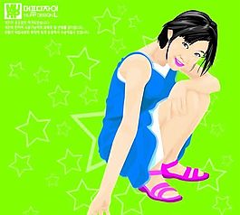 時(shí)尚女性 矢量素材 AI_0077