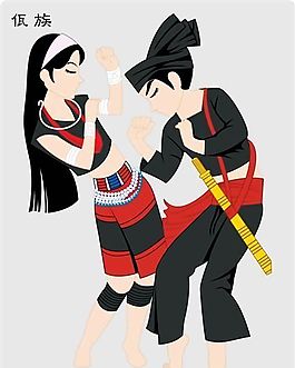 中國(guó)少數(shù)民族矢量素材 ai格式_38
