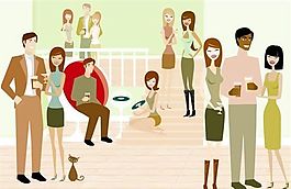 現(xiàn)代男女時(shí)尚生活插畫矢量素材 ai格式_20