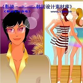 美女時尚生活  矢量人物 AI_0260