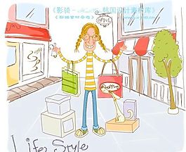 線條風(fēng)女孩生活  矢量人物 AI_0050