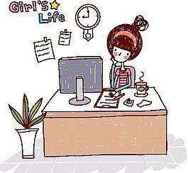 卡通儿童插画 矢量EPS_1254
