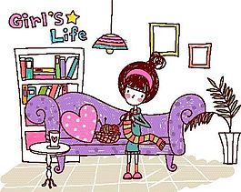 卡通兒童插畫(huà) 矢量EPS_1240