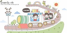 卡通兒童插畫 矢量AI_1053