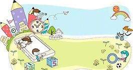 卡通兒童插畫 矢量漫畫兒童_852
