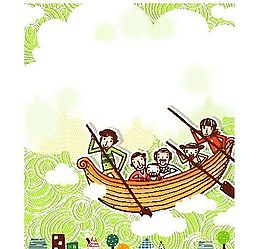 卡通儿童插画 矢量漫画儿童_720