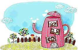 卡通兒童插畫 矢量漫畫兒童_719