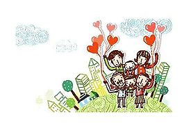 卡通兒童插畫 矢量漫畫兒童_706