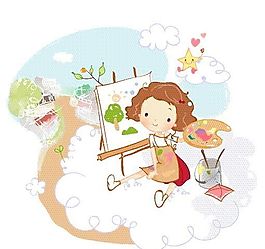 卡通兒童插畫 矢量漫畫兒童_636