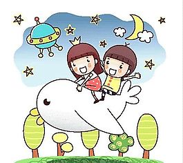 卡通兒童插畫 矢量EPS_619