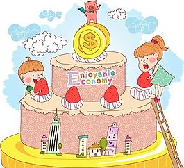 卡通兒童插畫(huà) 矢量EPS_574