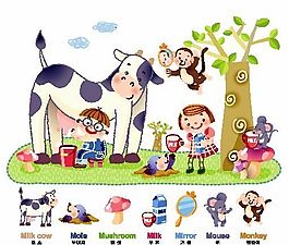 卡通兒童插畫 矢量EPS_043