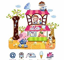 卡通兒童插畫 矢量EPS_039