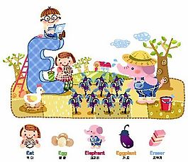 卡通兒童插畫 矢量EPS_035
