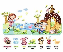卡通兒童插畫 矢量EPS_034
