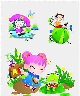 兒童卡通 卡通繪畫 矢量CDR_0039