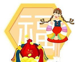 韓國卡通人物-129 生活寫真 矢量AI