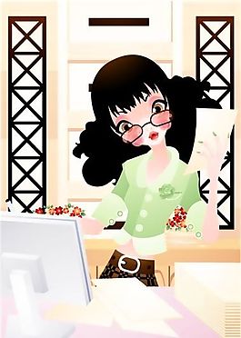 卡通人物 商業(yè)人物 矢量 AI_093
