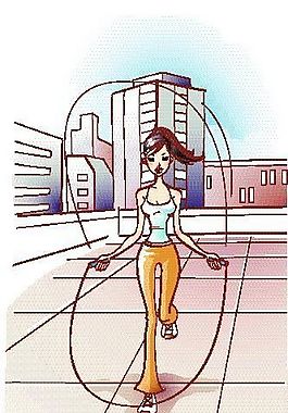 卡通女性 運(yùn)動(dòng)生活 矢量人物 EPS_30