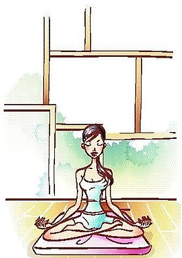 卡通女性 運動生活 矢量人物 EPS_21