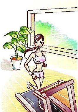 卡通女性 運動生活 矢量人物 EPS_20
