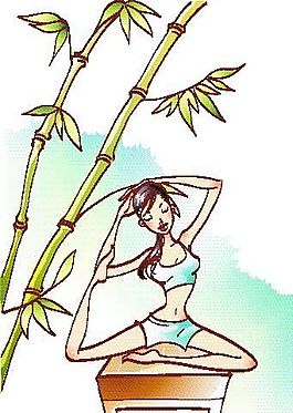 卡通女性 運動生活 矢量人物 EPS_18