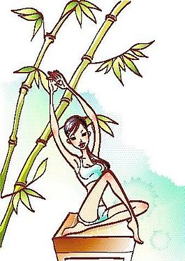 卡通女性 運動生活 矢量人物 EPS_15