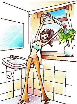 卡通女性 運動生活 矢量人物 EPS_01
