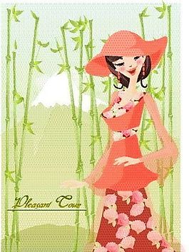 卡通女性 休閑生活 矢量人物 EPS_17