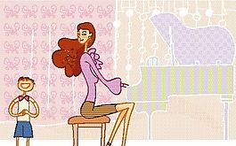 卡通女性 矢量人物 EPS_12
