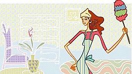 卡通女性 矢量人物 EPS_11