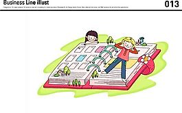 漫画儿童 卡通儿童 矢量 AI格式_1660