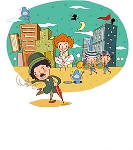 漫畫兒童 卡通兒童 矢量 AI格式_1368