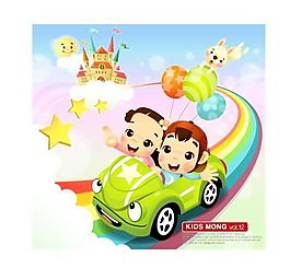 漫畫兒童 卡通兒童 矢量 AI格式_1069