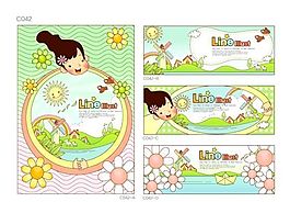 漫畫兒童 卡通兒童 矢量 AI格式_1019